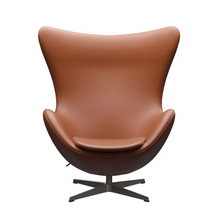 Load image into Gallery viewer, 3316 Egg Chair Poltrona - Pelle Essential Walnut/ Warm Graphite