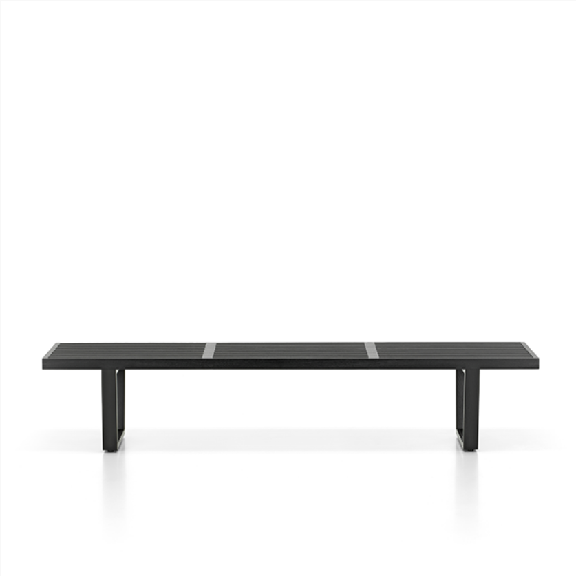 Silverwood Bench Panca Portaoggetti In Tessuto Bianco Con Gambe Trasparenti - 109x50 Cm
