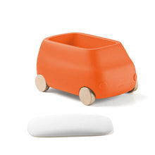 Load image into Gallery viewer, Plust Van porta giocattoli con ruote in frassino