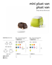 Load image into Gallery viewer, Plust Van porta giocattoli con ruote in frassino