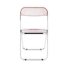 Load image into Gallery viewer, Sedia Plia (struttura cromata seduta rosa fumè)