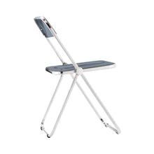 Load image into Gallery viewer, Sedia Plia (struttura cromata seduta nero fumè)