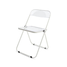 Load image into Gallery viewer, Sedia Plia (struttura bianca seduta trasparente)