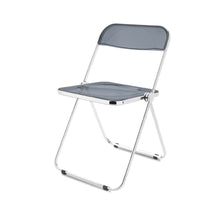 Load image into Gallery viewer, Sedia Plia (struttura cromata seduta nero fumè)