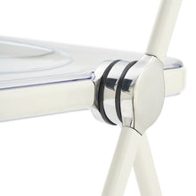 Load image into Gallery viewer, Sedia Plia (struttura bianca seduta trasparente)