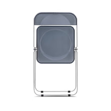 Load image into Gallery viewer, Sedia Plia (struttura cromata seduta nero fumè)