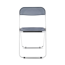 Load image into Gallery viewer, Sedia Plia (struttura cromata seduta nero fumè)