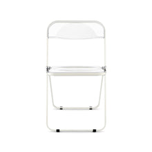 Load image into Gallery viewer, Sedia Plia (struttura bianca seduta trasparente)