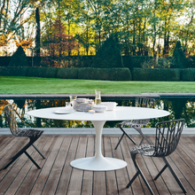 Load image into Gallery viewer, Tavolo Saarinen ovale 198x121 cm Base bianca/Piano laminato bianco