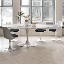 Load image into Gallery viewer, Tavolo Saarinen ovale 198x121 cm Base bianca/Piano laminato bianco