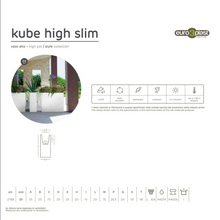 Load image into Gallery viewer, Vaso Kube High Slim 25x25x70h cm