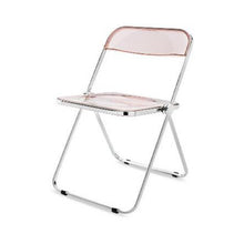 Load image into Gallery viewer, Sedia Plia (struttura cromata seduta rosa fumè)