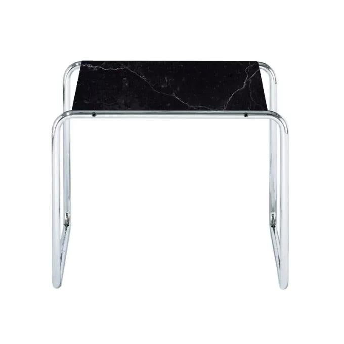 Laccio Knoll tavolino quadrato top marmo nero marquina