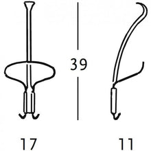 Carica l'immagine nel visualizzatore di Gallery, Appendiabiti da parete Museo nero