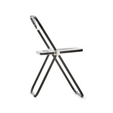 Load image into Gallery viewer, Sedia Plia (struttura nera seduta trasparente)