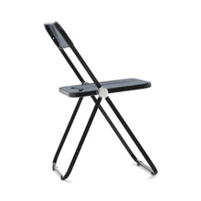 Load image into Gallery viewer, Sedia Plia (struttura nera seduta nero fumè)