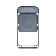 Load image into Gallery viewer, Sedia Plia (struttura nera seduta nero fumè)