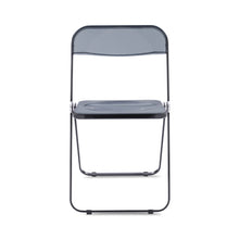 Load image into Gallery viewer, Sedia Plia (struttura nera seduta nero fumè)