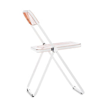 Load image into Gallery viewer, Sedia Plia (struttura bianca seduta rosa fumè)