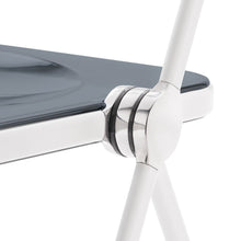 Load image into Gallery viewer, Sedia Plia (struttura bianca seduta nera fumè)