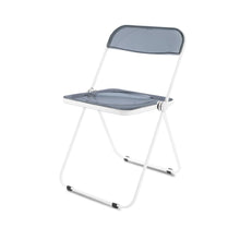 Load image into Gallery viewer, Sedia Plia (struttura bianca seduta nera fumè)