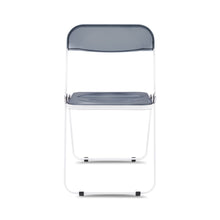 Load image into Gallery viewer, Sedia Plia (struttura bianca seduta nera fumè)