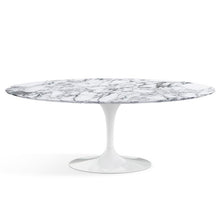 Load image into Gallery viewer, Tavolo Saarinen ovale 198 x 121 (base bianca piano in marmo arabescato)