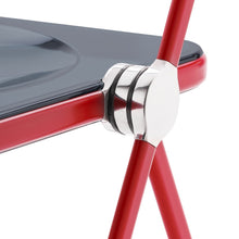 Load image into Gallery viewer, Sedia Plia (struttura rossa seduta nero fumè)