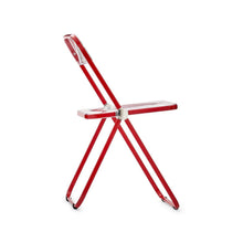 Carica l'immagine nel visualizzatore di Gallery, Sedia Plia (struttura rossa seduta trasparente)