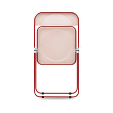 Load image into Gallery viewer, Sedia Plia (struttura rossa seduta rosa fumè)
