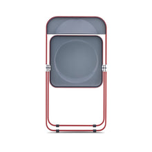 Load image into Gallery viewer, Sedia Plia (struttura rossa seduta nero fumè)