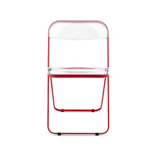 Carica l'immagine nel visualizzatore di Gallery, Sedia Plia (struttura rossa seduta trasparente)