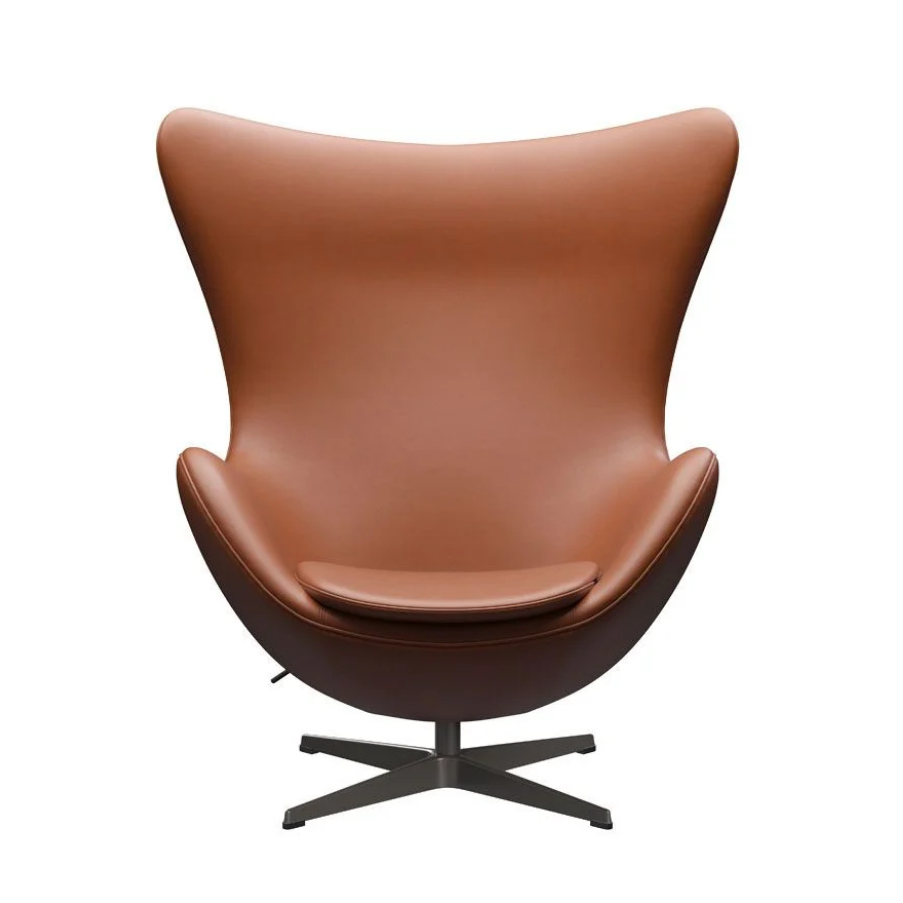 3316 Egg Chair Poltrona - Pelle Essential Walnut/ Warm Graphite