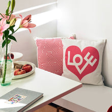 Load image into Gallery viewer, Cuscino Graphic Print Pillows Love Heart
