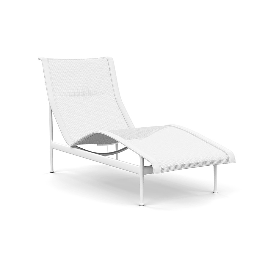 Chaise longue 1966 Contour (struttura bianca rete bianca)