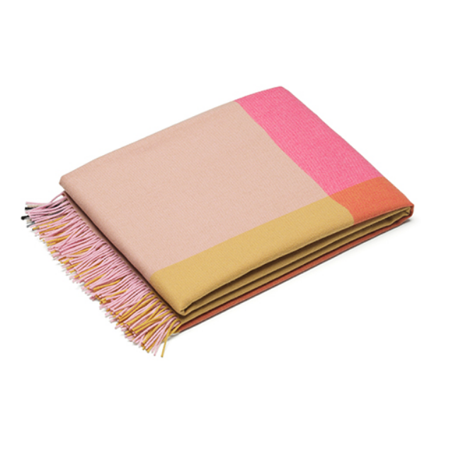 Colour Block Blankets coperta rosa - beige