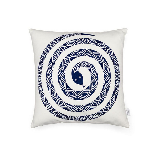 Cuscino Graphic Print Pillows Snake, ultramarine