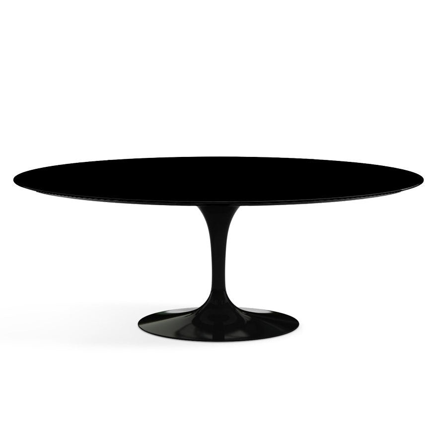 Tavolo Saarinen ovale 198x121 cm Base nera/Piano fenix nero