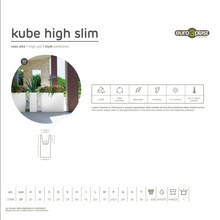 Load image into Gallery viewer, Vaso Kube High Slim 25x25x70h cm
