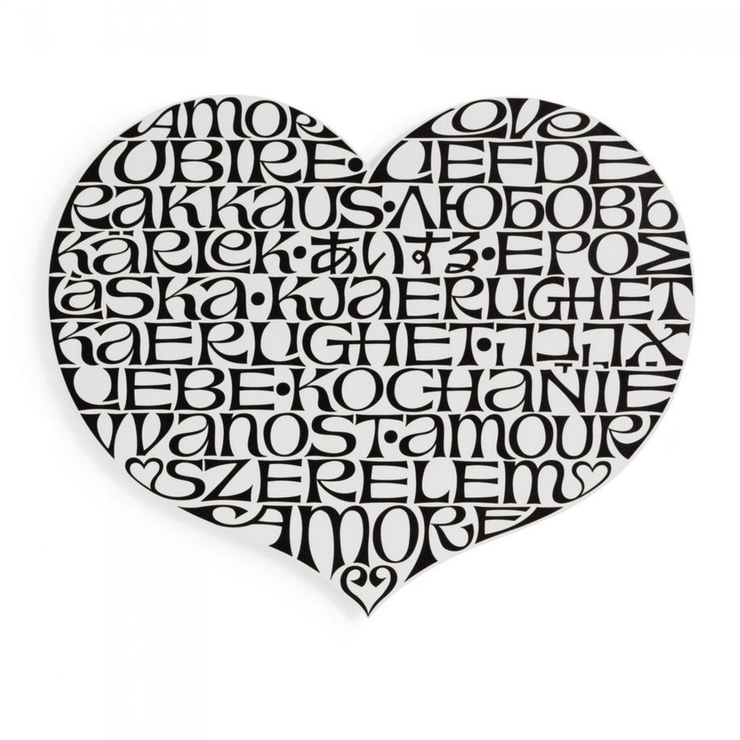 Metal Wall Relief International Love Heart