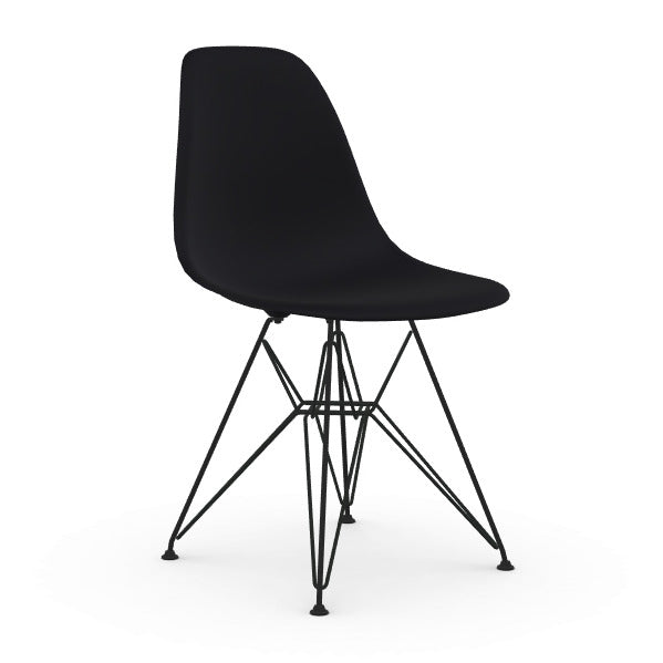 Sedia Eames Plastic Side Chair DSR (scocca nera gambe nere)