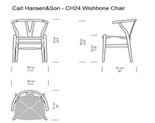 Carica l&#39;immagine nel visualizzatore di Gallery, Sedia CH24 Wishbone Chair (finitura rovere saponato) Carl Hansen &amp; Søn
