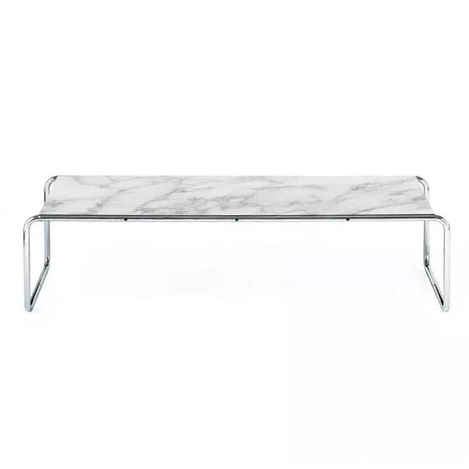 Laccio tavolino rettangolare (top marmo arabescato)