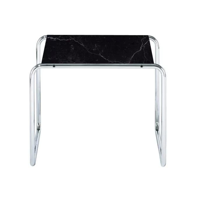 Laccio tavolino quadrato (top marmo nero marquina)