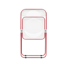 Carica l&#39;immagine nel visualizzatore di Gallery, Sedia Plia (struttura rossa seduta trasparente)

