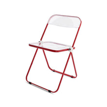 Carica l&#39;immagine nel visualizzatore di Gallery, Sedia Plia (struttura rossa seduta trasparente)
